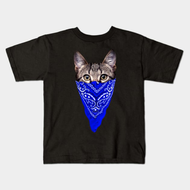 Gangster Cat V2 Kids T-Shirt by clingcling